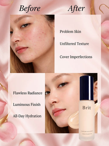 Liquid foundation naturally covers flaws without sticking powder, plain face cream, transparent foundation, conceals blemishes