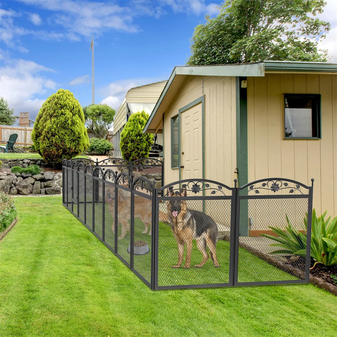 Heavy Duty 8-Panel Dog Playpen – Indoor & Outdoor Puppy Exercise Fence with Waterproof Pad for Training & Whelping